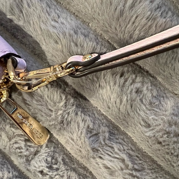 MICHAEL KORS JET SETTRAVEL LEATHER CONTINENTAL WALLET WRISTLET POWDER BLUSH $228 - Picture 11 of 11